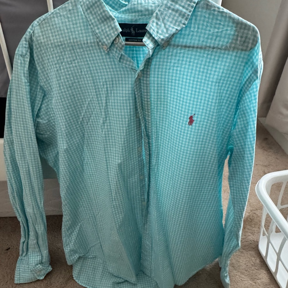 Ralph Lauren Men's Blue Checkered Shirt